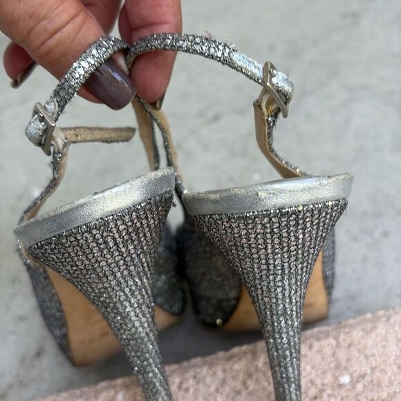 Jimmy Choo glitter and rhinestone platforms - Picture 7 of 9